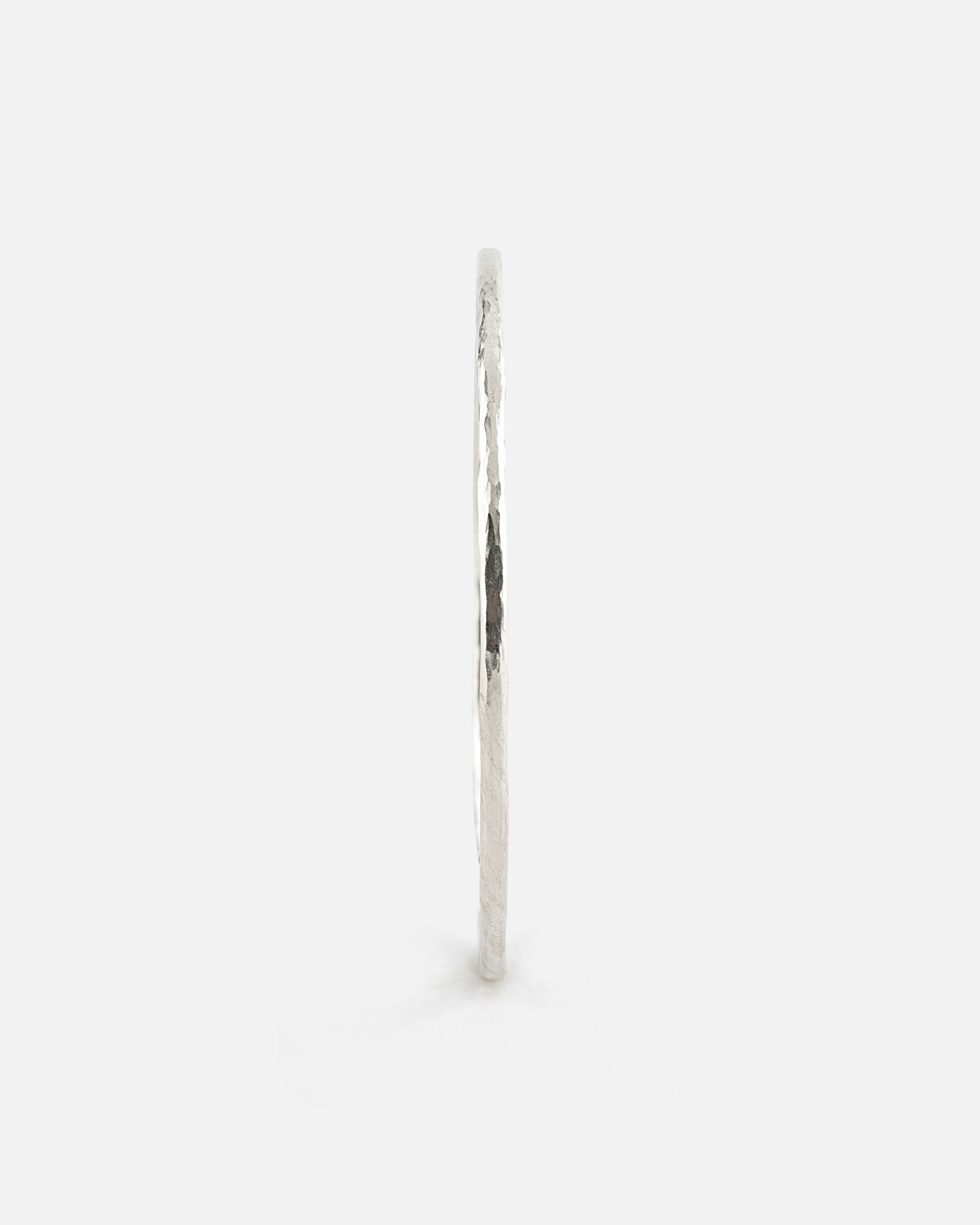 Hammered Silver Bangle Round 2.3mm