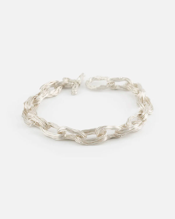 Yarn Bracelet in Silver