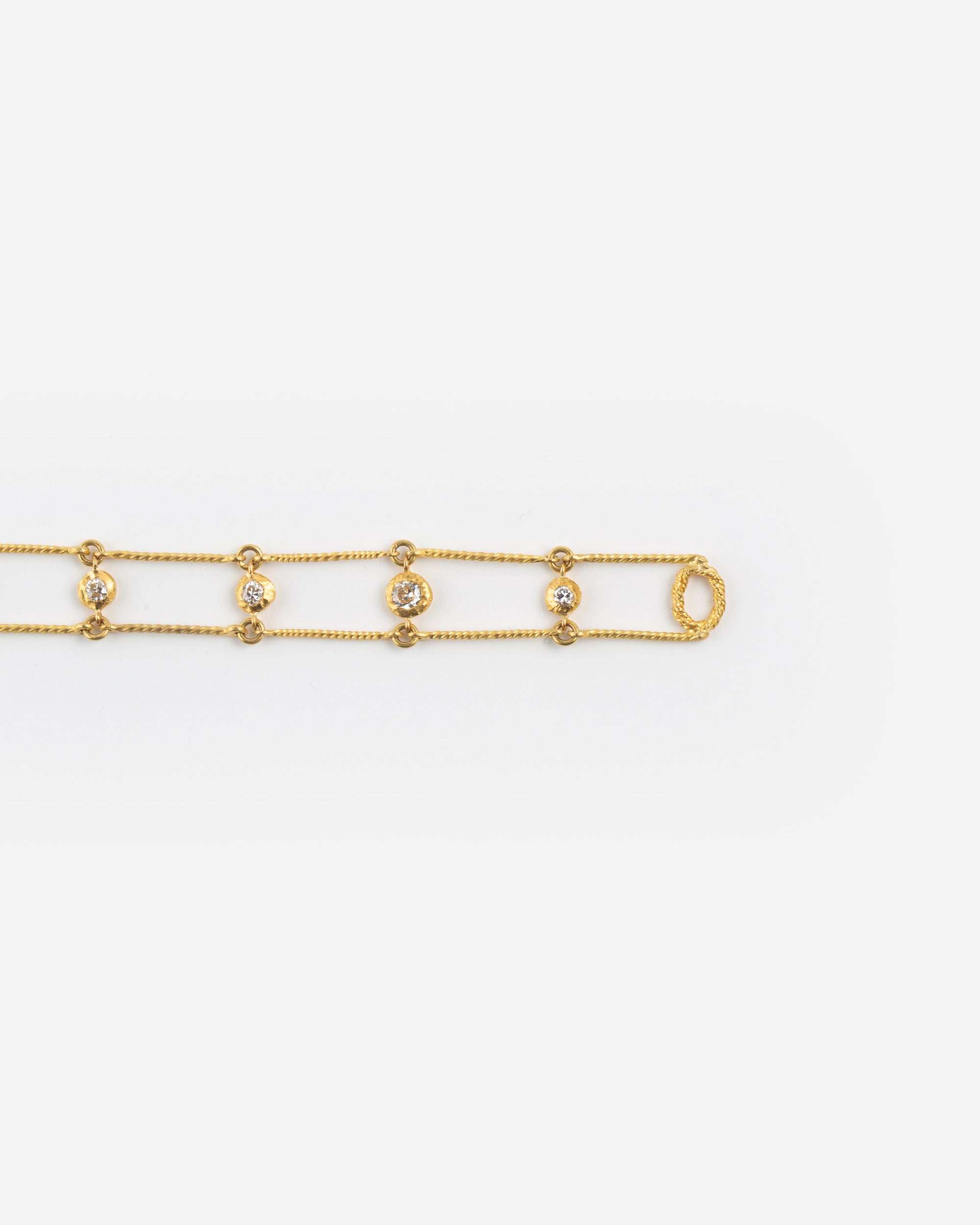 Double Chain Bracelet with Diamonds