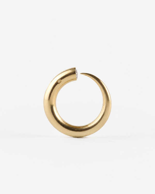 Ouroboros Ring in Gold mit Diamant