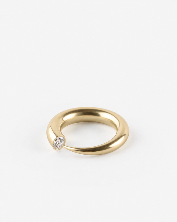 Ouroboros Ring in Gold mit Diamant