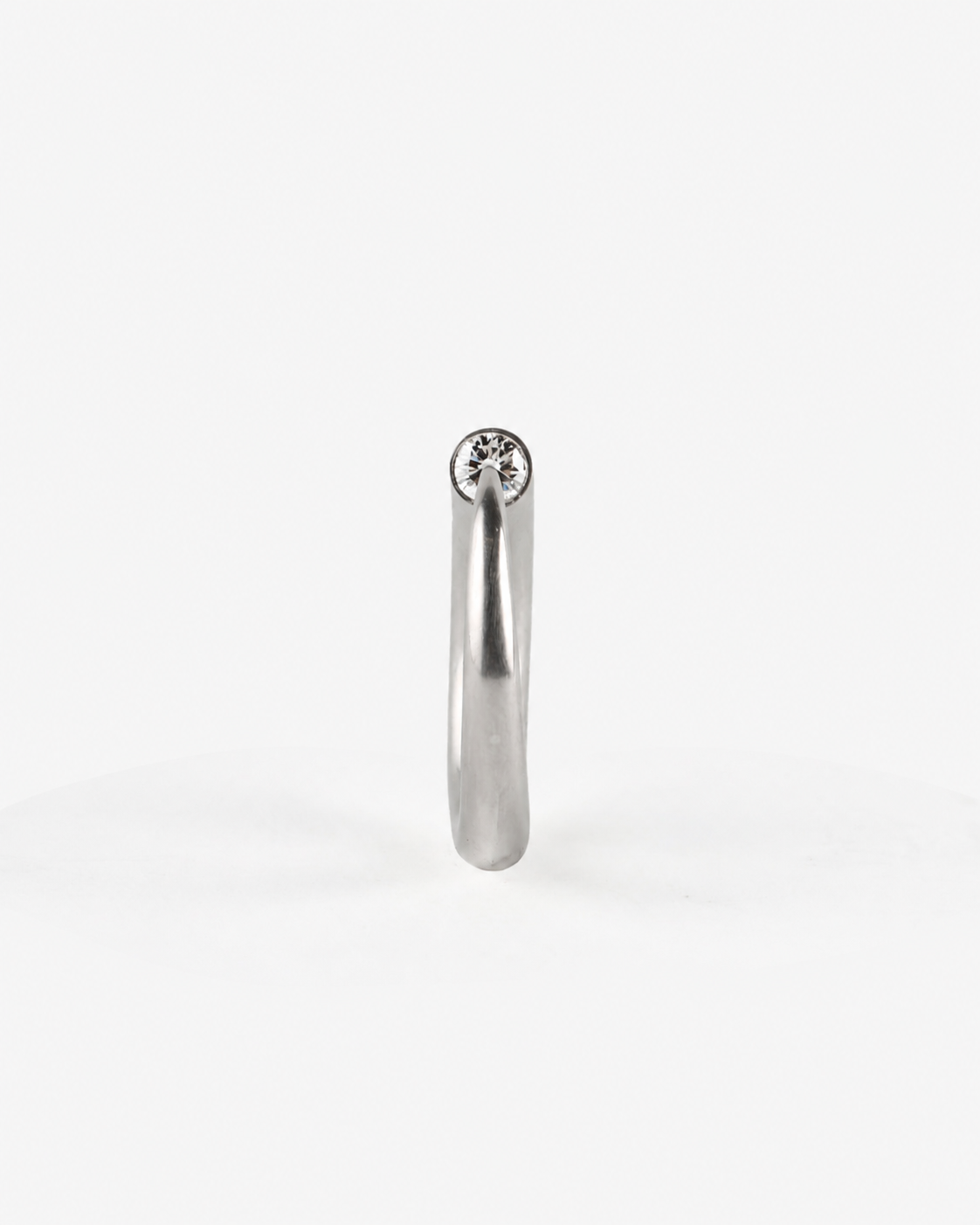 Ouroboros Ring in Platin mit Diamant