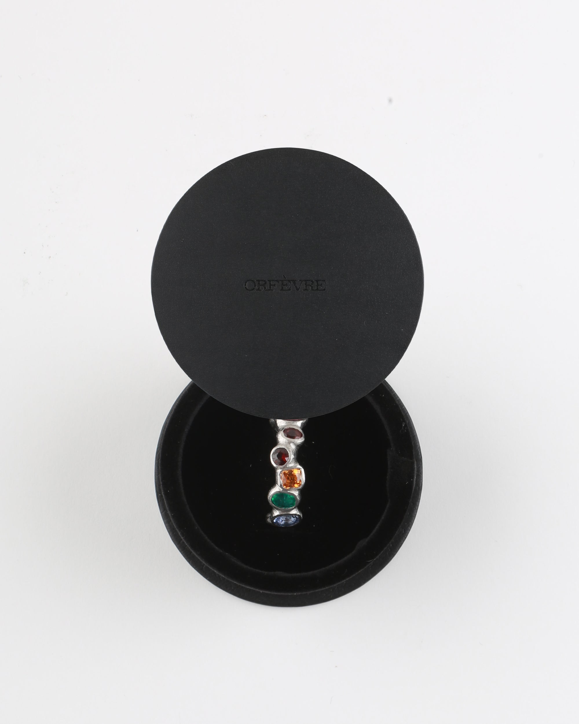 Farbenfroher Platinring