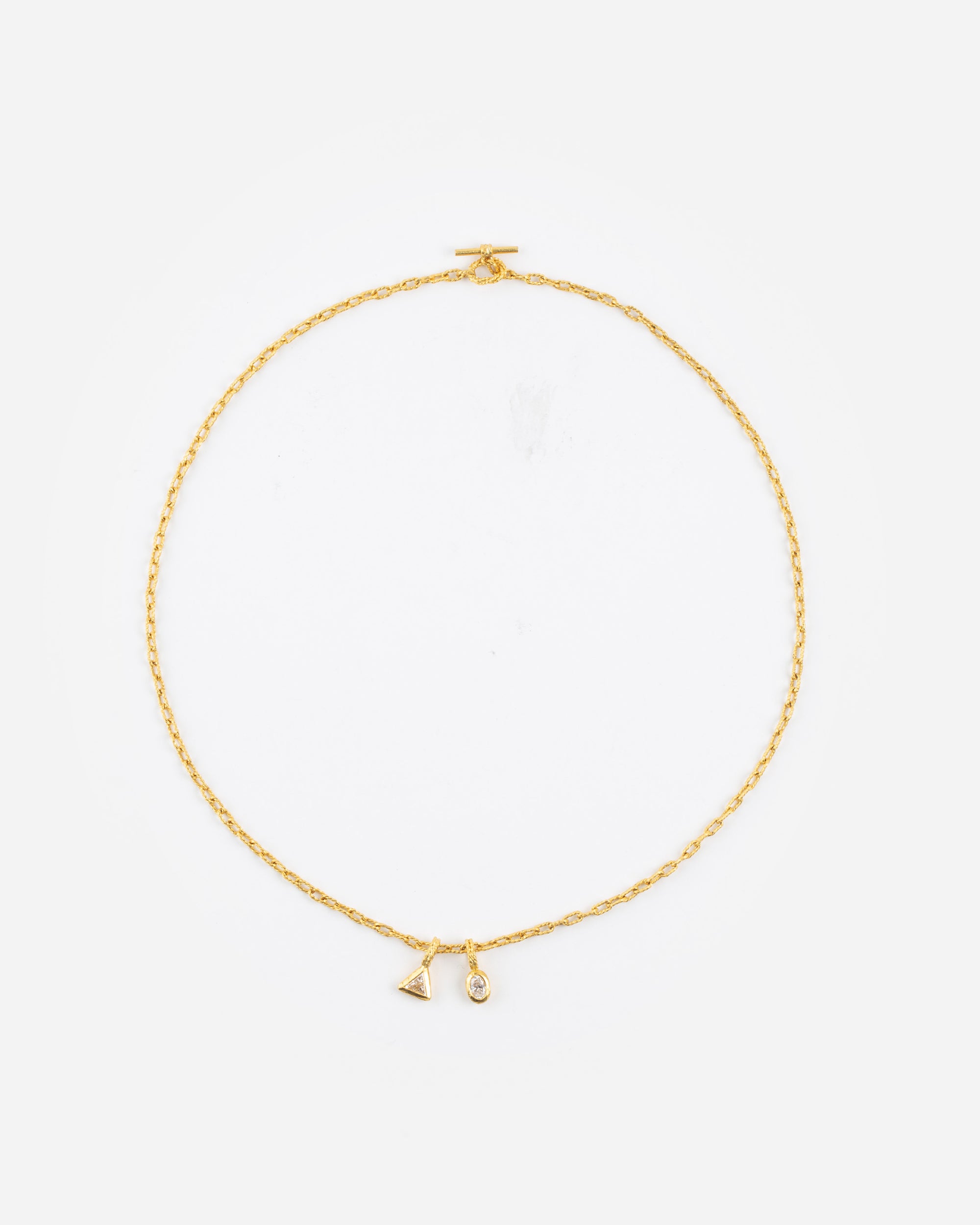 Fine Rope Necklace with Diamond Pendants