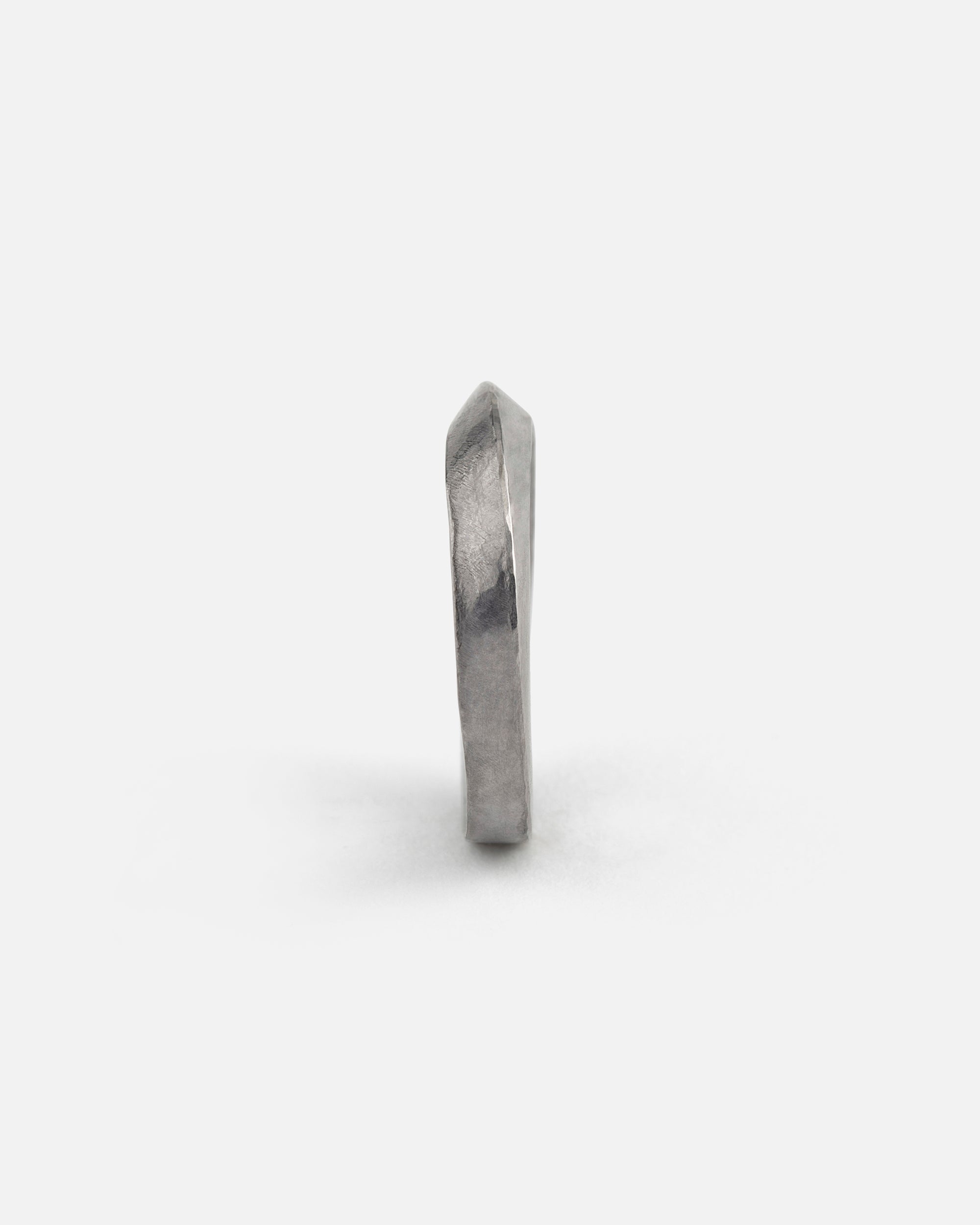 Hammered Mobius Ring in Tantalum