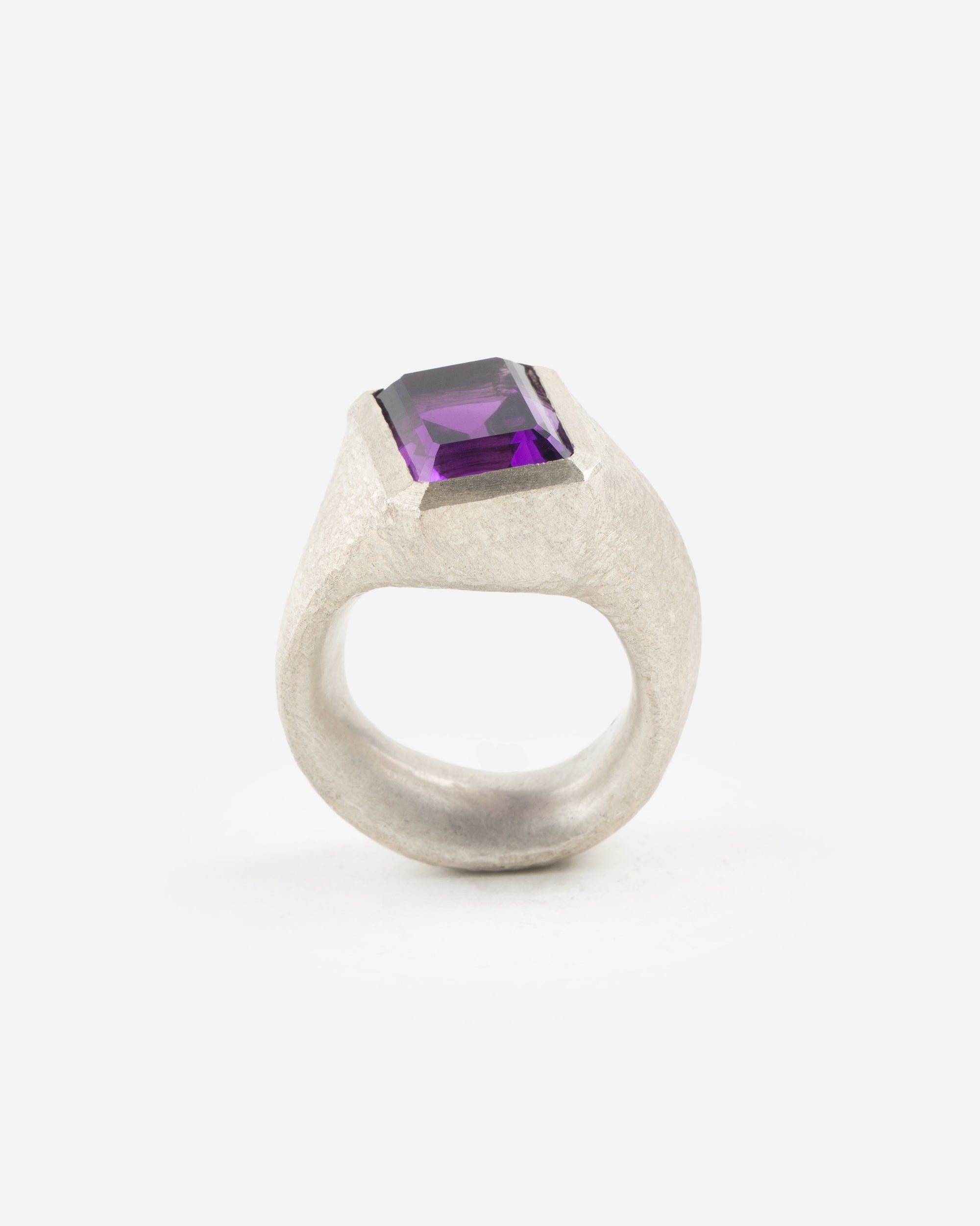 Solitaire Ring mit Amethyst