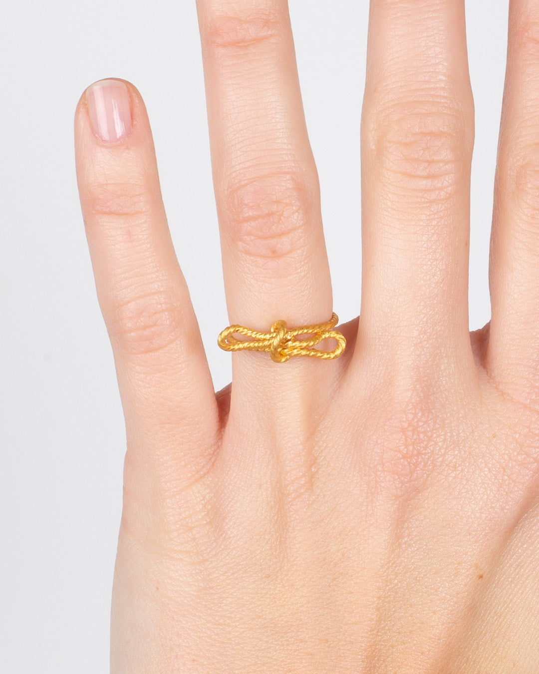 ROPE BOW RING GOLD